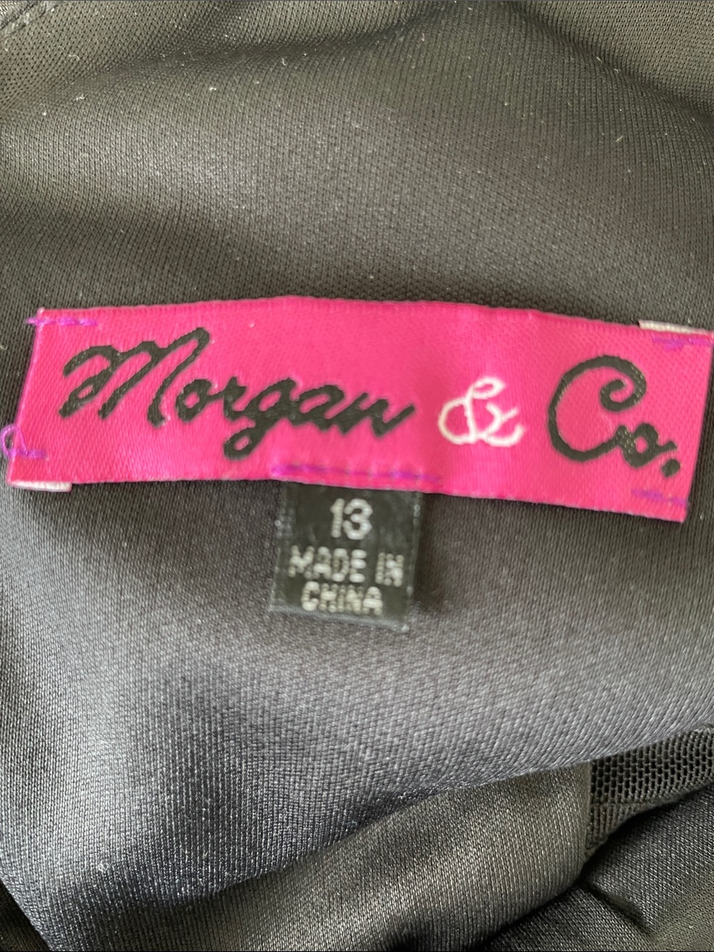 Morgan & Co. Illusion Panel A-Line Gown | Long Formal Evening Dress | Size 13 - Picture 10 of 12